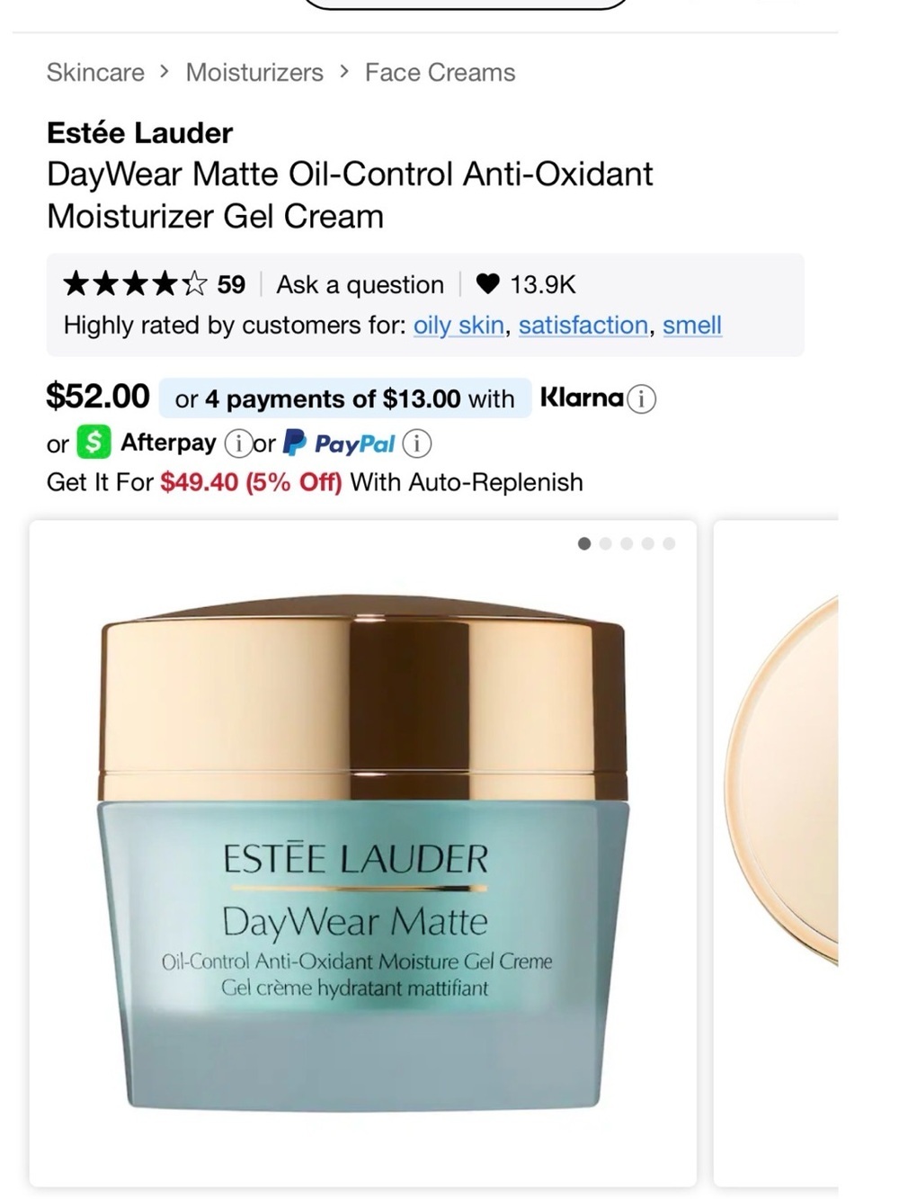 Estée Lauder DayWear Matte Oil-Control Gel-Creme in Aqua with Gold Accents - Picture 7 of 7